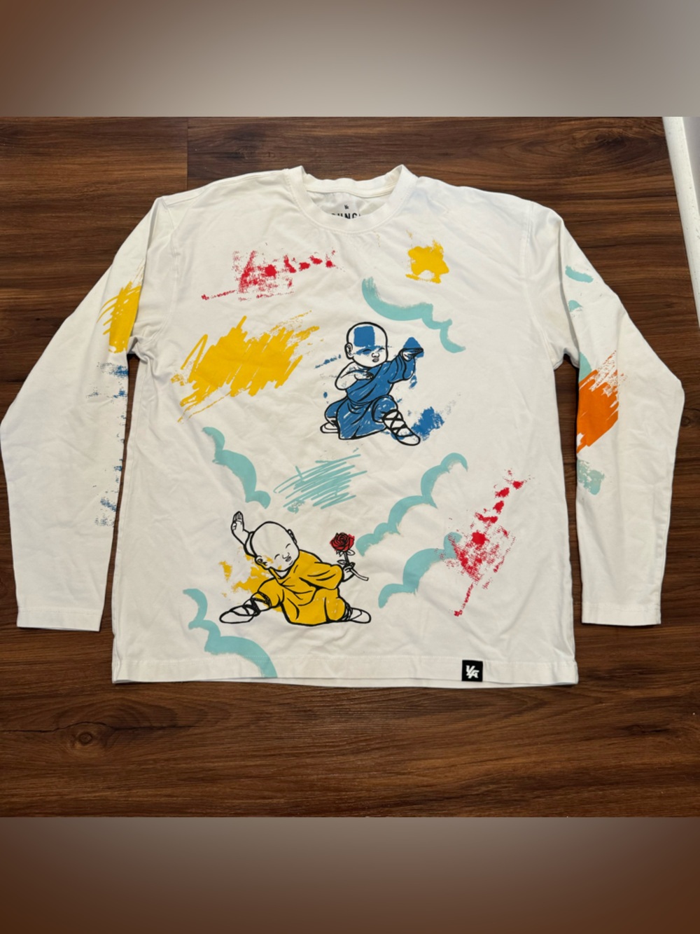 NWOT Young LA Monk Spray Paint Splatter Graphic Long sleeve shirt streetwear S